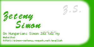 zeteny simon business card